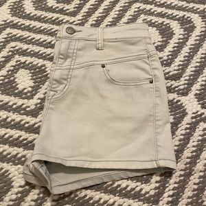 BDG high rise white shorts